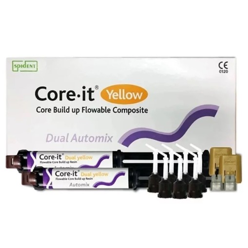 Material compozit galben Core It Dual seringa 2x10g Spident